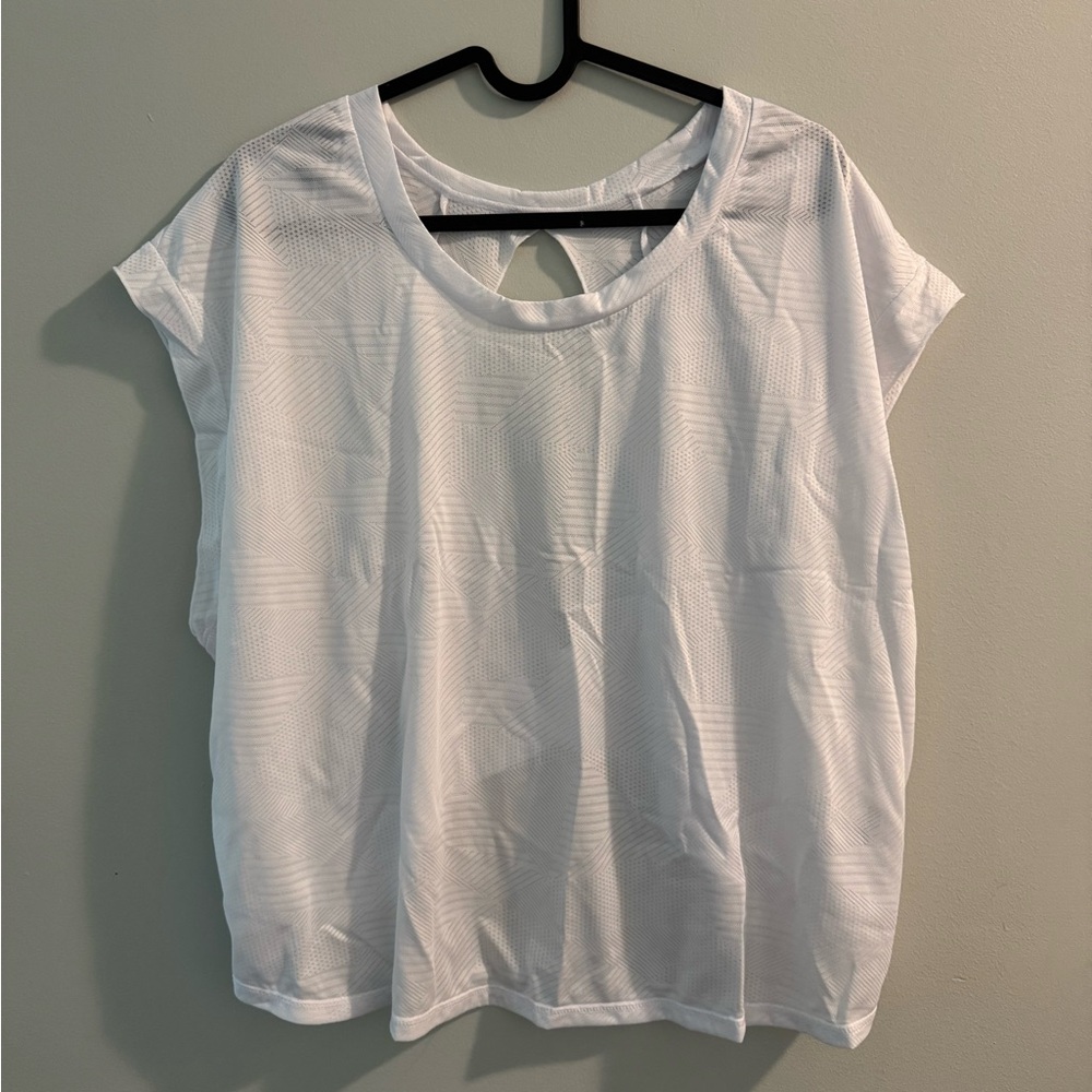 White Women's Workout Top